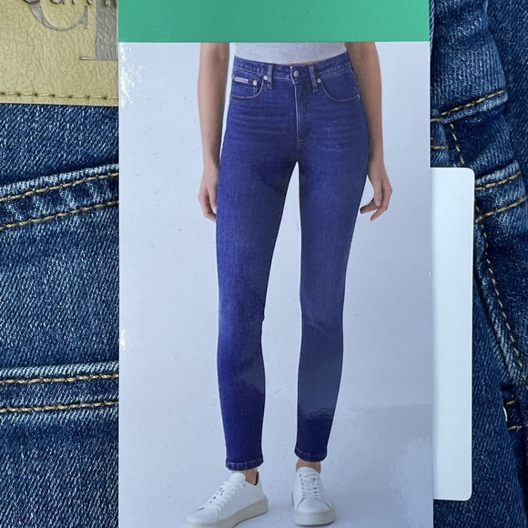 Calvin Klein Denim - Calvin Klein Women's 12/31 High Rise Skinny Storm Blue e0345